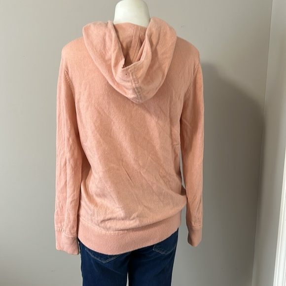 Anthropologie Cashmere Collection Limited Edition Mauve Hoodie Sweater Sz M FLAW - Picture 5 of 11